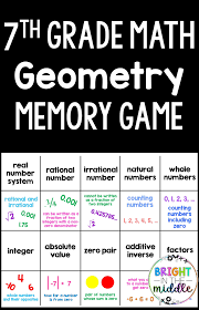 The concept is so simple: 7th Grade Math Game Memory Geometry 7th Grade Math Games Math Games Middle School 7th Grade Math