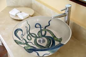Bathroom Octopus Vessel Round Sink