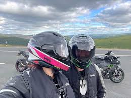 pink motorcycle helmets