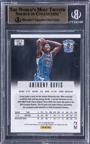 Check spelling or type a new query. Lot Detail 2012 13 Panini Prizm 236 Anthony Davis Rookie Card Bgs Gem Mint 9 5