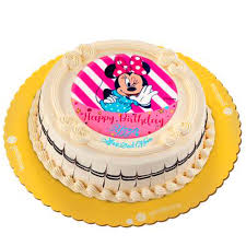 Chocolate chip mocha flavored chifffon cake filled with delectable coffee italian icing and crushed praline. Online Order Minnie Birthday Greeting Cake By Goldilocks To Manila Philippines