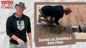 secrets to staining a gym floor