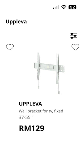 Ikea Uppleva Wall Bracket For Tv Fixed