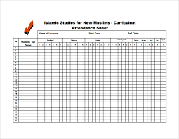 19 Free Attendance Sheet Templates Printable Word Excel