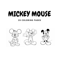 mickey mouse coloring pages masterbundles