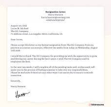 resignation letter exles templates