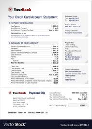 Credit Card Bank Account Statement Template