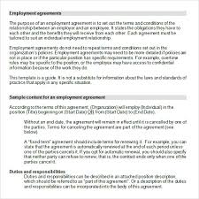 Sample Employment Agreement 16 Documents In Pdf Word