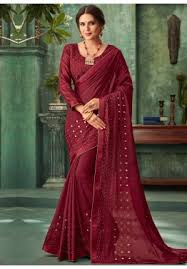 Telugu actress richa gangopadhya has donned a hot maroon half saree in the movie osthi. Maroon Saree Designer Maroon Color Sarees Online Shopping Usa
