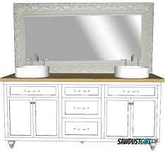 Double Vanity With Center Drawers