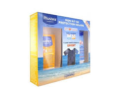 Mustela bebe (смена подгузников) объем: Mustela Sun Protection Kit Milk 50 100 Ml Tube After Sun Spray 125 Ml And T Shirt Offered Promofarma
