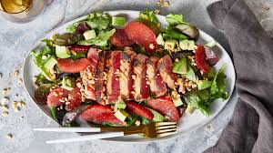 seared tuna salad with blood orange