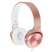 Shop lucidsound ls35x wireless stereo gaming headset rose gold at best buy. Metallic Headphones Rose Gold Claire S Us