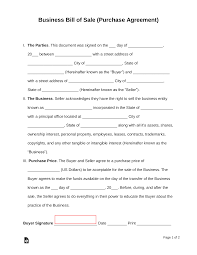 free business bill of form pdf