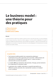 PDF) Le business model : une théorie pour des pratiques