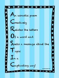 Acrostic Anchor Charts