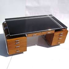 Antique kneehole desks, french art deco desk in calamander. Art Deco Desk From New York City Woolworth S 1stdibs Com Art Deco Desk Art Deco Interior Art Deco Furniture