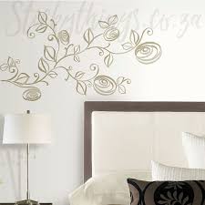 Matt Gold Roses Wall Stickers Blossom