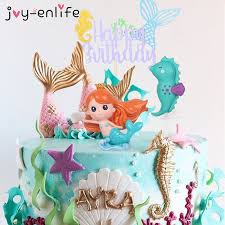 Here, 25 beautiful beach wedding cake ideas that are on theme. Mermaid Cake Topper Mermaid Cake Decorations Under The Sea Cake Topper Mermaid Greeting Cards Party Supply Home Garden