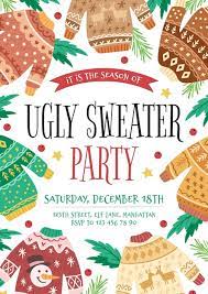 ugly sweater party invitation template