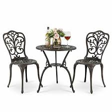 Current price $357.50 $ 357. Mainstays 3 Piece Small Space Scroll Outdoor Bistro Set Seats 2 For Sale Online Ebay