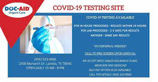 Does health insurance cover testing for the coronavirus? Covid 19 Information At Doc Aid Urgent Care Near Me In Laredo Tx