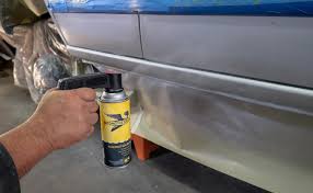 paint the car with the spray can