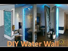 lobby diy glass water wall fountain