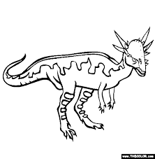 Free pachycephalosaurus cretaceous period dinosaur animal printable coloring pages download. Dinosaur Online Coloring Pages