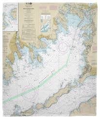 Buzzards Bay Ma Nautical Chart Fleece Throw Blanket
