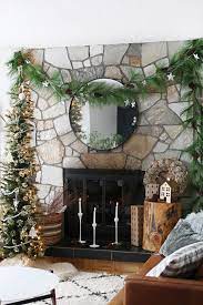 Holiday Fireplace Without A Mantle