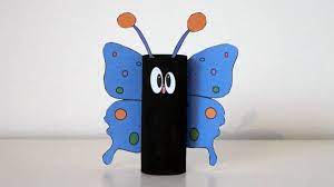 Housing for children - Pretty butterfly with toilet roll - Manual Activity  - YouTube