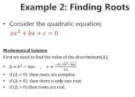 C Code Snippets 2 Finding Roots Of