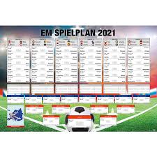 Daher läuft das turnier ein jahr. Em Spielplan 2021 Fussball Europameisterschaft Poster Grossformat Jetzt Im Shop Bestellen Close Up Gmbh