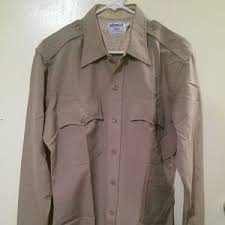 Elbeco Regulation Tan Long Sleeve Uniform Shirt La