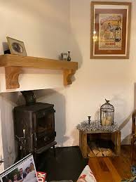 Oak Fireplace Mantel Shelf With Corbels