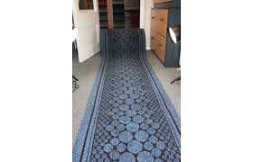 long hallway entrance runner mat blue