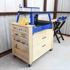 Each top is crafted from reclaimed old growth pine which is planed down to approximately 5/8″ thickness. Rolling Bench Top Router Table Build Plans Houseful Of Handmade