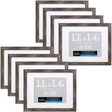 8 pack gray belmont frame with mat by
