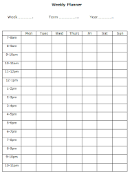 Week Calendar Template Weekly Planner Weekly Work Schedule Template