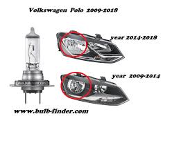 volkswagen polo 2009 2018 bulb type low