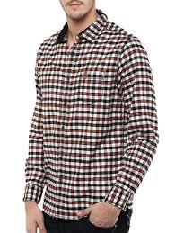 Buy Mufti Mens Rust Slim Fit Mid Rise Casual Shirts For Men