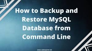 re mysql database from command line