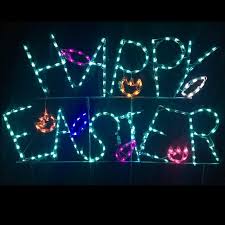 happy easter led lighted outdoor lawn