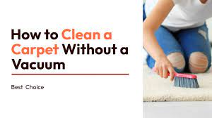 clean a carpet without a vacuum