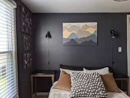 Daringly Dark Blue Bedroom Office