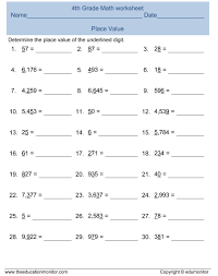 Math Worksheets Decimal Place Value Chart 5th Grade Elegant