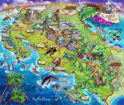 detailed tourist ilrated map of