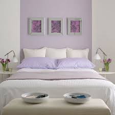 purple and white bedroom combination