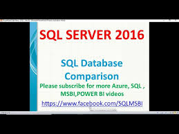 how to compare sql databases sql db